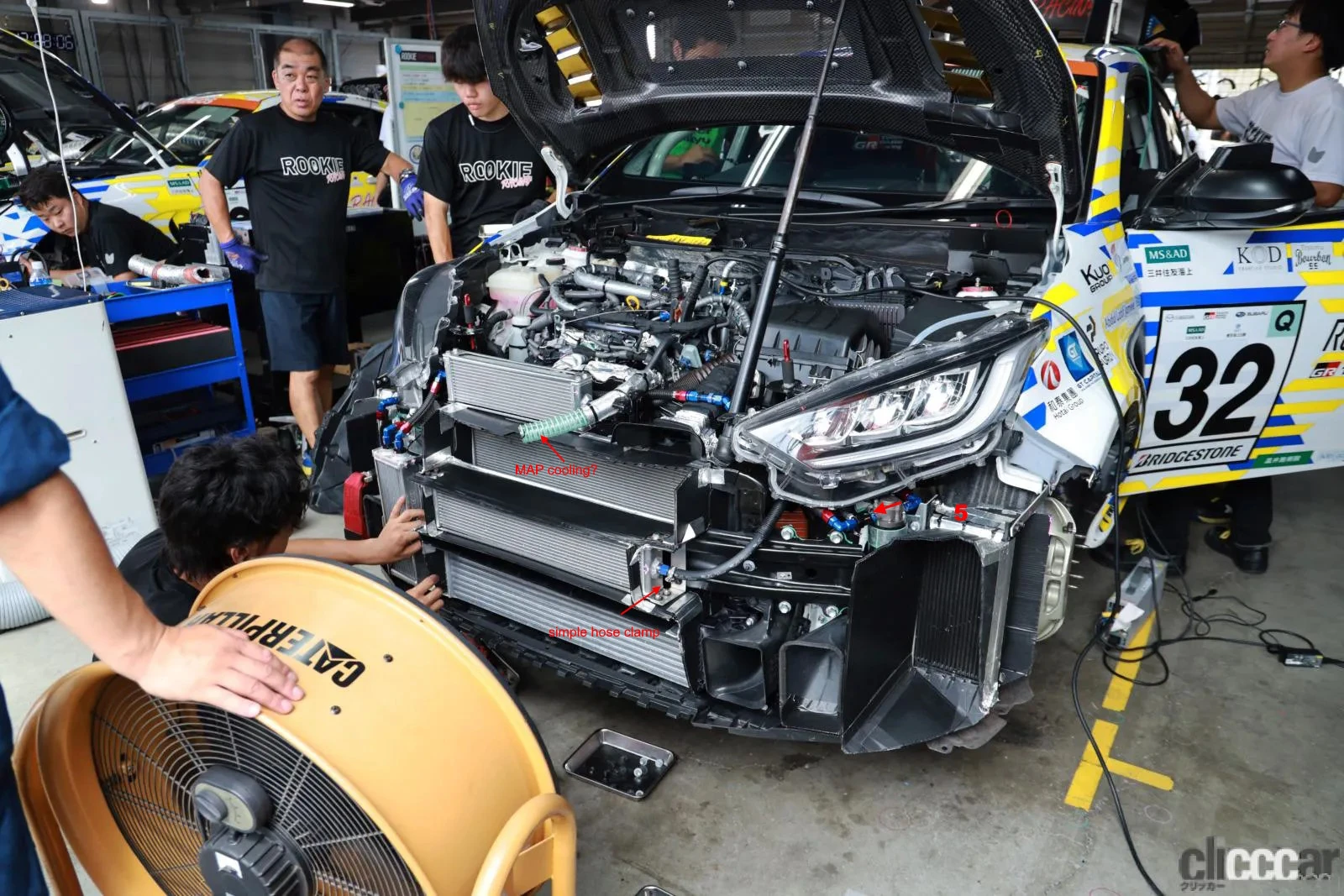 GR Yaris (Gen 2) - Toyota's Rookie Racing cooling setup at Super Taikyu ...